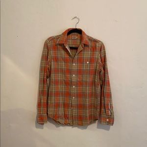 Faherty Herringbone Plaid LS Button Down Shirt